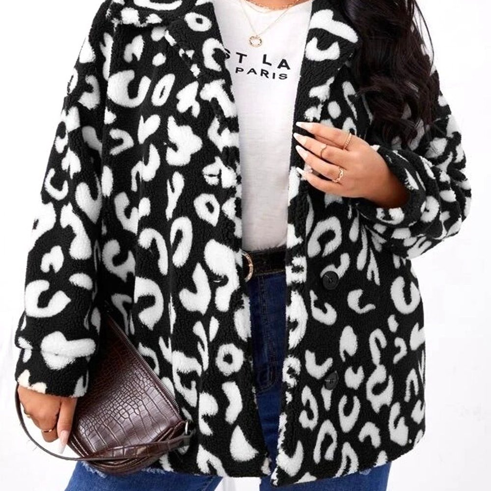 Black & White Comfy Coat